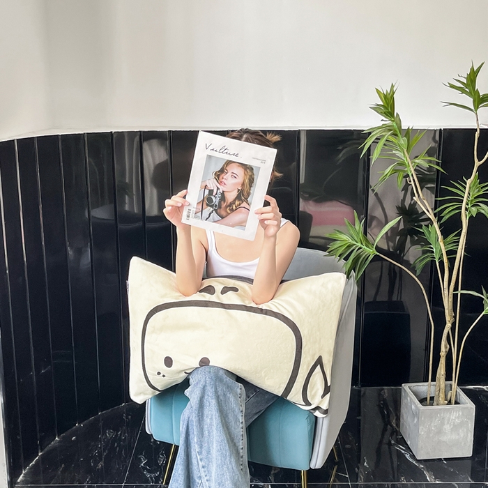 91家纺网 家纺一手货源 找家纺 潮邦创意家居 2025新款ins数码大版印花牛奶绒枕套单人枕 鲸鱼