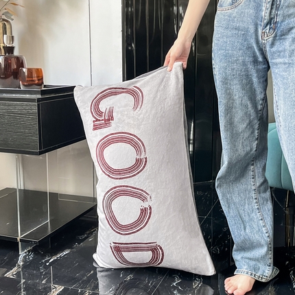 潮邦创意家居 2025新款ins数码大版印花牛奶绒枕套单人枕 good