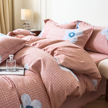 91家纺网 家纺一手货源 找家纺 （总）卡巴伦家纺 2023新款原棉磨毛印花简约四件套系列