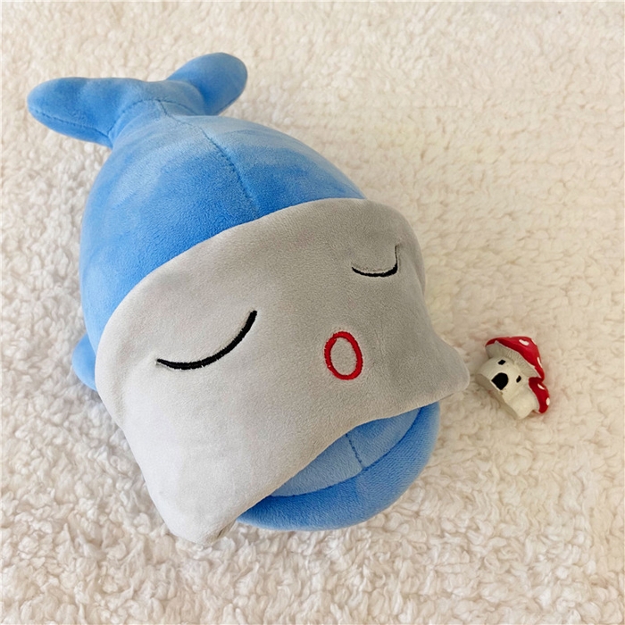 91家纺网 家纺一手货源 找家纺 卡奥2025新款带眼罩卡通U型枕旅行颈椎枕 蓝鲨32*31*12cm