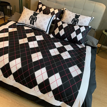 91家纺网 家纺一手货源 找家纺 （总）色鬼 2023新款舒适潮牌风磨毛四件套