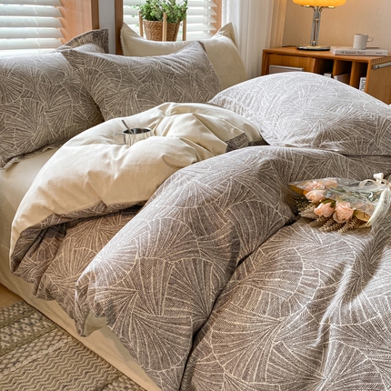 91家纺网 家纺一手货源 找家纺 （总）卡巴伦家纺 2023新款原棉磨毛印花简约四件套系列