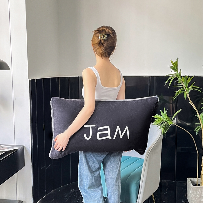 91家纺网 家纺一手货源 找家纺 潮邦创意家居 2025新款ins数码大版印花牛奶绒枕套单人枕 JAM