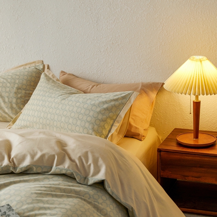 91家纺网 家纺一手货源 找家纺 时年家纺 2023 全棉磨毛飞边工艺款 研悦-绿