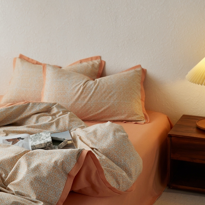 91家纺网 家纺一手货源 找家纺 时年家纺 2023 全棉磨毛飞边工艺款 甜汐