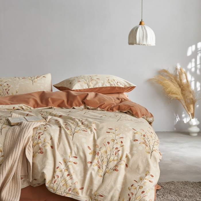 91家纺网 家纺一手货源 找家纺 时年2023新款全棉磨毛印花系列套件-花卉风格 语芊