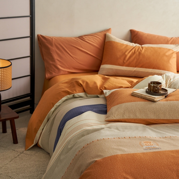 91家纺网 家纺一手货源 找家纺 时年2023新款全棉磨毛印花系列套件-简约风格 洛思