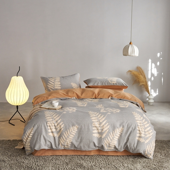 91家纺网 家纺一手货源 找家纺 时年2023新款全棉磨毛印花系列套件-花卉风格 语诺