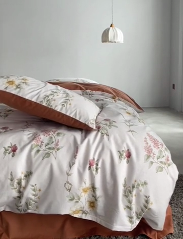 91家纺网 家纺一手货源 找家纺 时年2023新款全棉磨毛印花系列套件-花卉风格 佳颖
