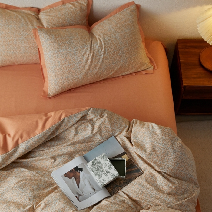 91家纺网 家纺一手货源 找家纺 时年家纺 2023 全棉磨毛飞边工艺款 甜汐