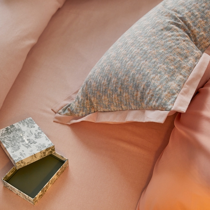 91家纺网 家纺一手货源 找家纺 时年家纺 2023 全棉磨毛飞边工艺款 婉约-桔