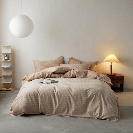 时年家纺 2023 全棉磨毛飞边工艺款 研悦-桔