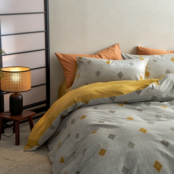 91家纺网 家纺一手货源 找家纺 时年2023新款全棉磨毛印花系列套件-简约风格 比柯