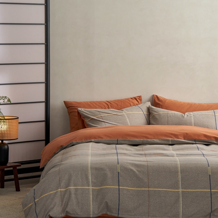 91家纺网 家纺一手货源 找家纺 时年2023新款全棉磨毛印花系列套件-简约风格 贝菡-灰