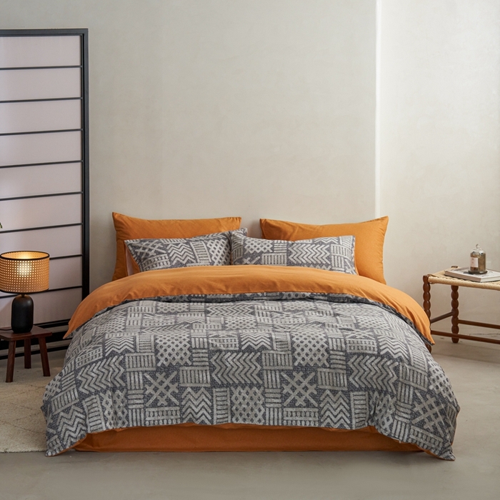 91家纺网 家纺一手货源 找家纺 时年2023新款全棉磨毛印花系列套件-简约风格 雅茗