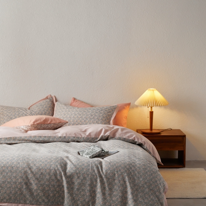 91家纺网 家纺一手货源 找家纺 时年家纺 2023 全棉磨毛飞边工艺款 婉约-桔