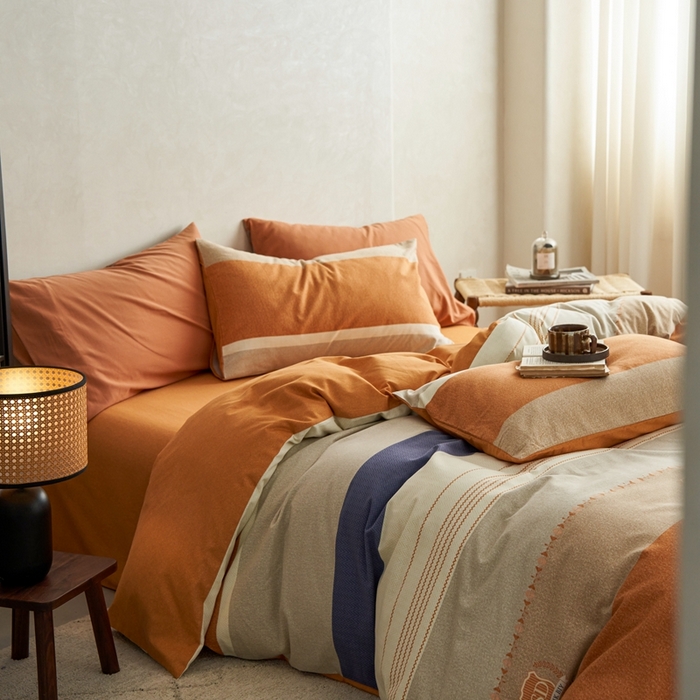 91家纺网 家纺一手货源 找家纺 时年2023新款全棉磨毛印花系列套件-简约风格 洛思