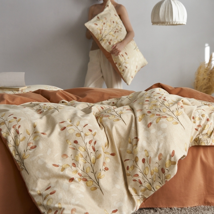 91家纺网 家纺一手货源 找家纺 时年2023新款全棉磨毛印花系列套件-花卉风格 语芊