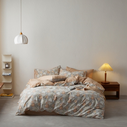 时年2023新款全棉磨毛印花系列套件-花卉风格 秋月