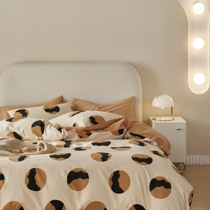 91家纺网 家纺一手货源 找家纺 时年2023新款全棉磨毛印花系列套件-简约风格 丹可