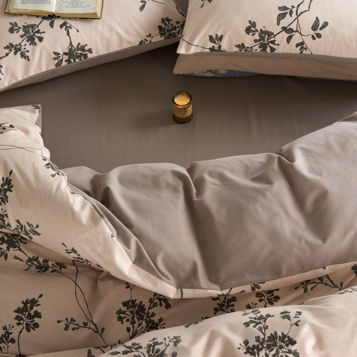 91家纺网 家纺一手货源 找家纺 时年2023新款全棉磨毛印花系列套件-花卉风格 敏玖-米