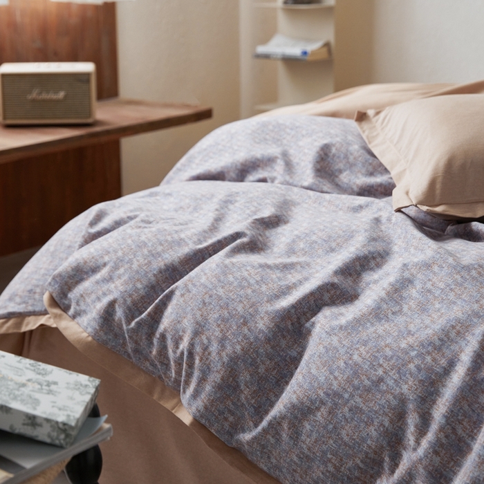 91家纺网 家纺一手货源 找家纺 时年家纺 2023 全棉磨毛飞边工艺款 婉约-紫