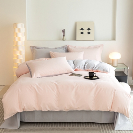 寐居家纺 2023新款全棉磨毛纯色四套件 清新淡雅