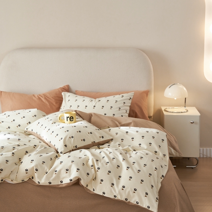 91家纺网 家纺一手货源 找家纺 时年2023新款全棉磨毛印花系列套件-简约风格 婷锦