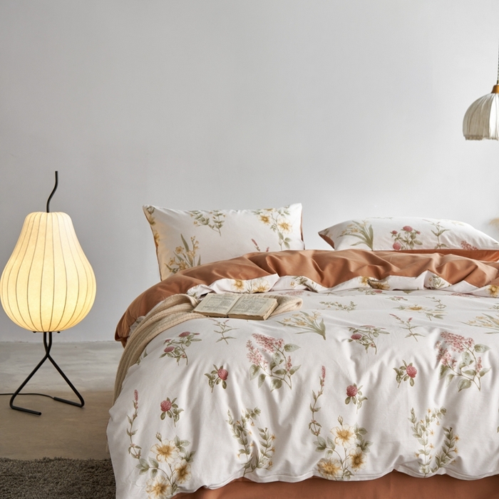 91家纺网 家纺一手货源 找家纺 时年2023新款全棉磨毛印花系列套件-花卉风格 佳颖