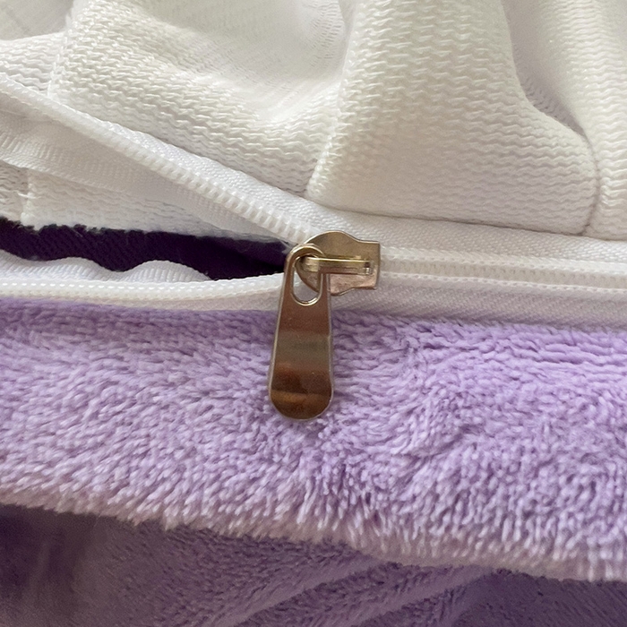 91家纺网 家纺一手货源 找家纺 言熙居 2024直播爆款9斤重高克重韩版纯色牛奶绒法莱绒小清新四件套 珍珠-浪漫紫