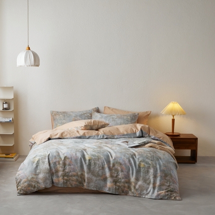 时年2023新款全棉磨毛印花系列套件-花卉风格 幽静