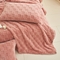 91家纺网 家纺一手货源 找家纺 晨曦家纺 2023新款塔芙绒牛奶绒贝壳边毛毯—暖色 暖色-薄粉色