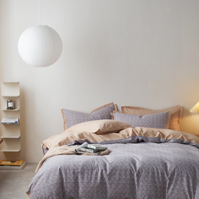 91家纺网 家纺一手货源 找家纺 时年家纺 2023 全棉磨毛飞边工艺款 婉约-紫