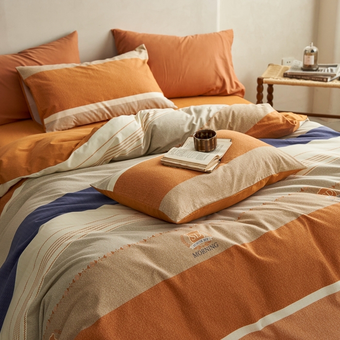 91家纺网 家纺一手货源 找家纺 时年2023新款全棉磨毛印花系列套件-简约风格 洛思