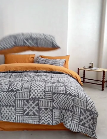 91家纺网 家纺一手货源 找家纺 时年2023新款全棉磨毛印花系列套件-简约风格 雅茗