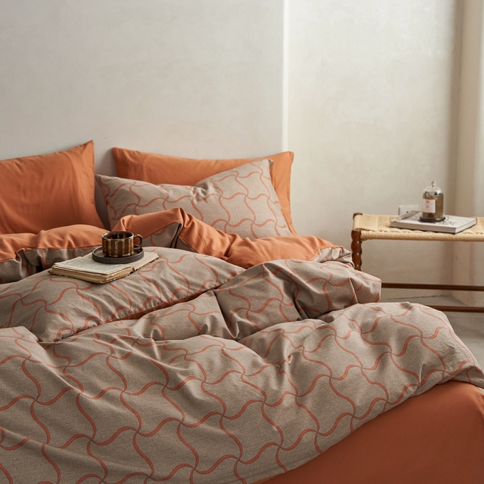 91家纺网 家纺一手货源 找家纺 时年2023新款全棉磨毛印花系列套件-简约风格 音俏