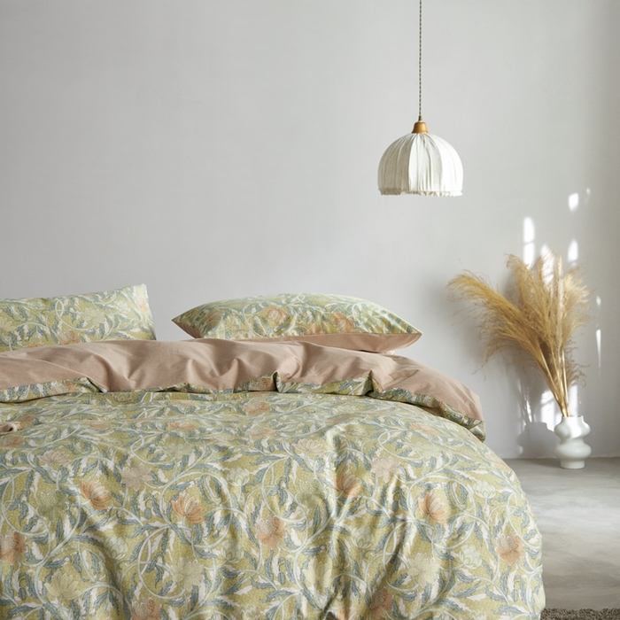 91家纺网 家纺一手货源 找家纺 时年2023新款全棉磨毛印花系列套件-花卉风格 漫森