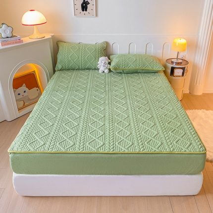 91家纺网 家纺一手货源 找家纺 （总）乐视  2024新款加厚牛奶绒夹棉床笠