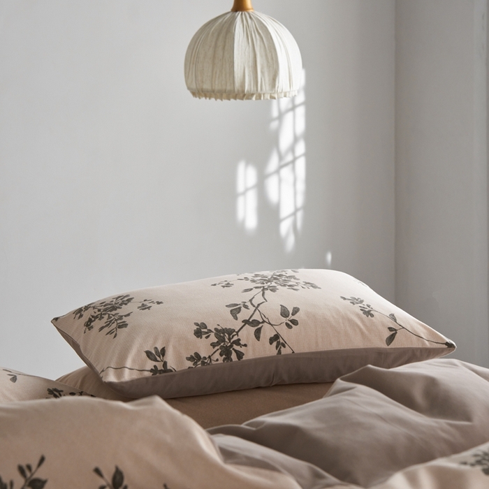 91家纺网 家纺一手货源 找家纺 时年2023新款全棉磨毛印花系列套件-花卉风格 敏玖-米