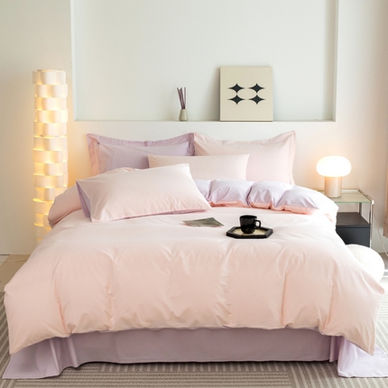 91家纺网 家纺一手货源 找家纺 （总）寐居家纺 2023新款全棉磨毛纯色四套件