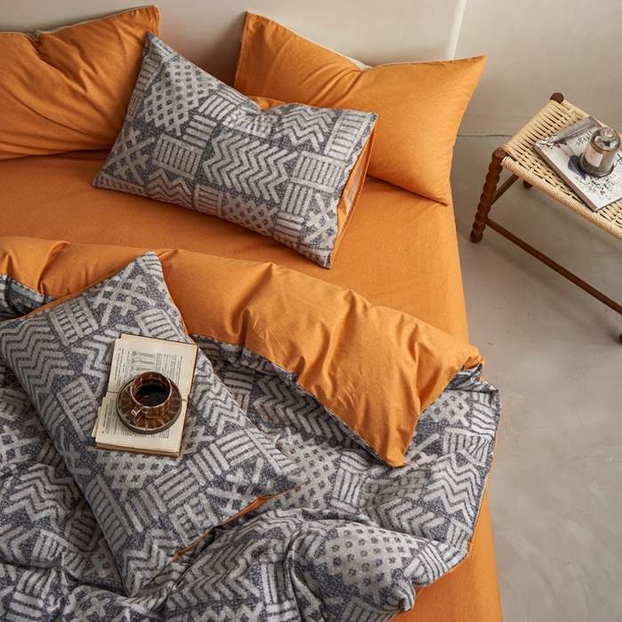 91家纺网 家纺一手货源 找家纺 时年2023新款全棉磨毛印花系列套件-简约风格 雅茗