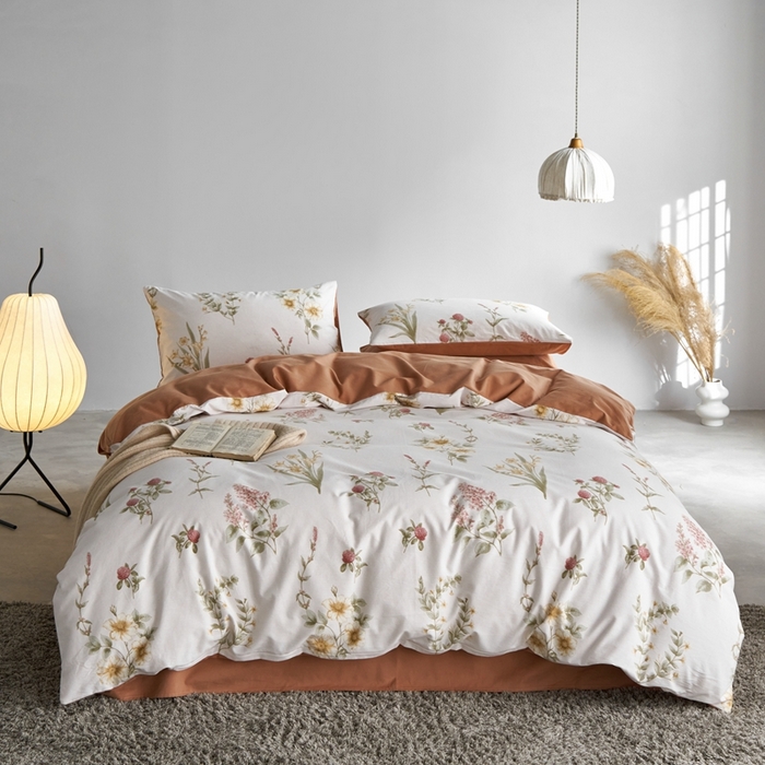 91家纺网 家纺一手货源 找家纺 时年2023新款全棉磨毛印花系列套件-花卉风格 佳颖