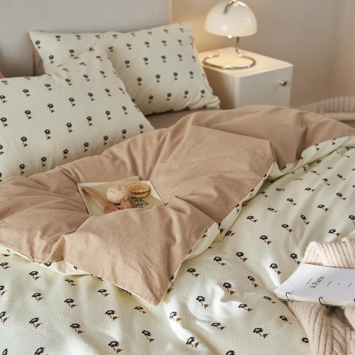 91家纺网 家纺一手货源 找家纺 时年2023新款全棉磨毛印花系列套件-简约风格 婷锦