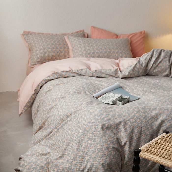 91家纺网 家纺一手货源 找家纺 时年家纺 2023 全棉磨毛飞边工艺款 婉约-桔