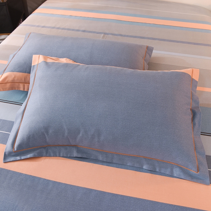 91家纺网 家纺一手货源 找家纺 简如   2025新款全棉磨毛印花四件套 圣西罗-桔