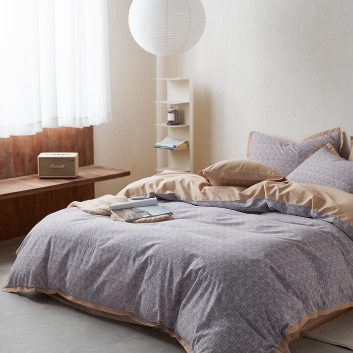 91家纺网 家纺一手货源 找家纺 时年家纺 2023 全棉磨毛飞边工艺款 婉约-紫