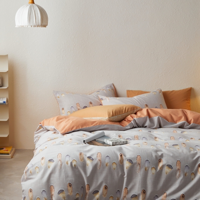 91家纺网 家纺一手货源 找家纺 时年2023新款全棉磨毛印花系列套件-花卉风格 奕婷