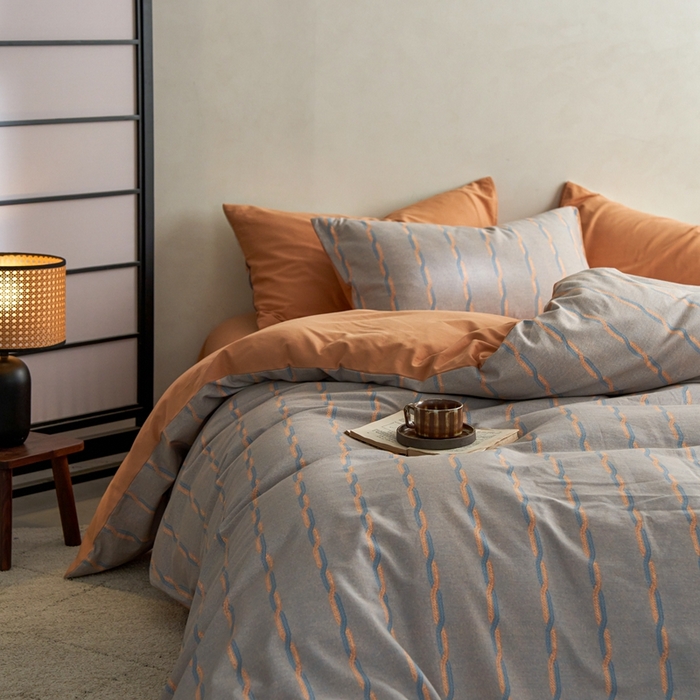 91家纺网 家纺一手货源 找家纺 时年2023新款全棉磨毛印花系列套件-简约风格 予希