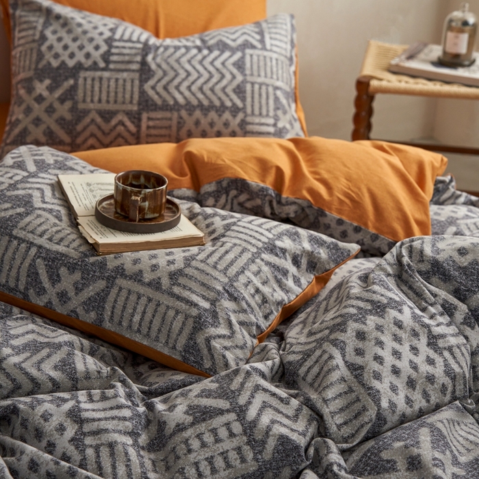 91家纺网 家纺一手货源 找家纺 时年2023新款全棉磨毛印花系列套件-简约风格 雅茗