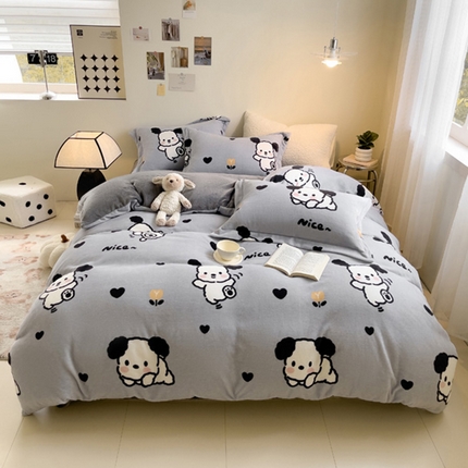 91家纺网 家纺一手货源 找家纺 （总）宅部落 2023新款高克重牛奶绒四件套